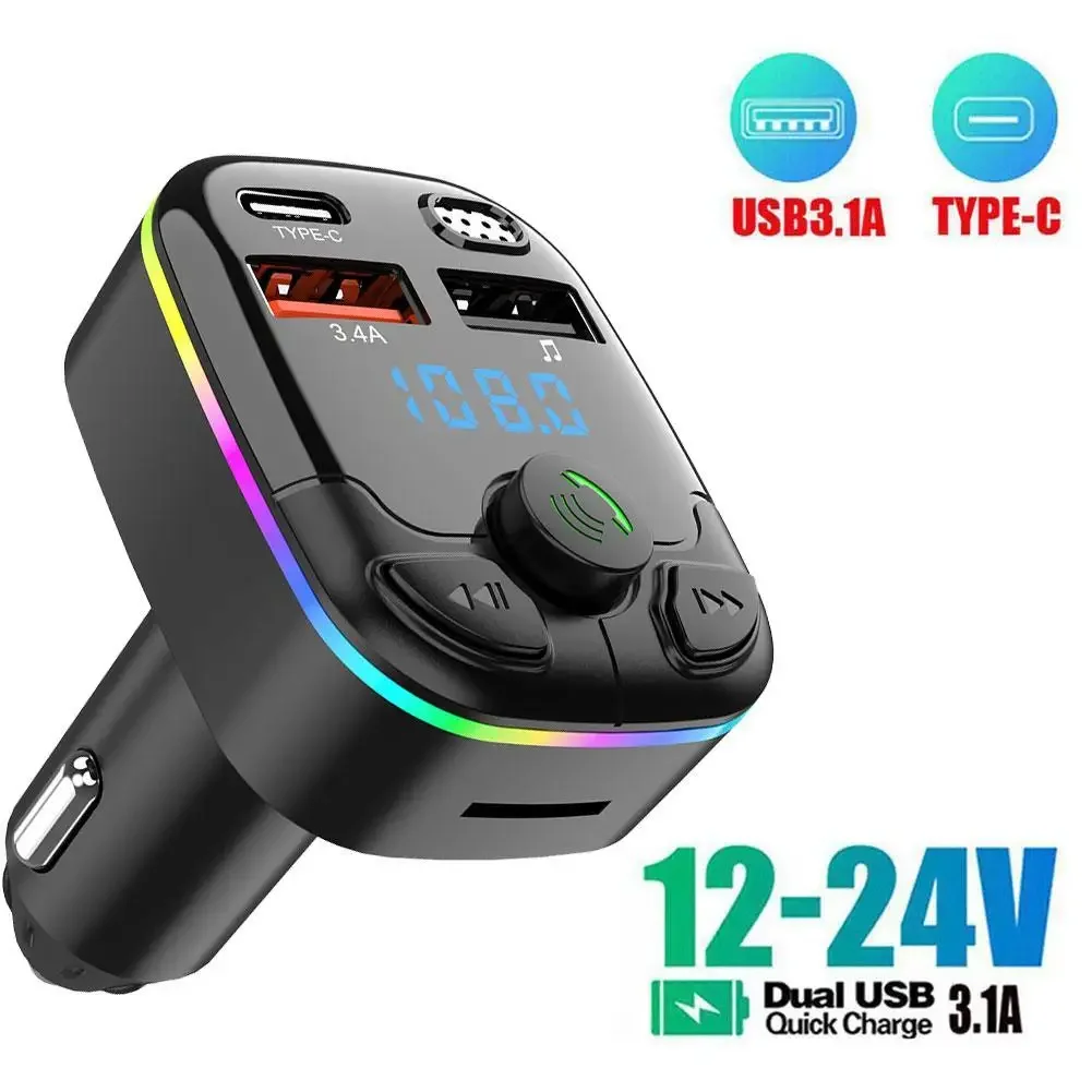 Wireless Car Charger - Adattatore trasmettitore FM Wireless per auto