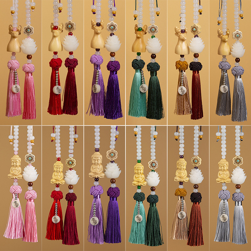 Car Accessories Xmas Gifts - Multicolor stile cinese fortunato legno intagliato