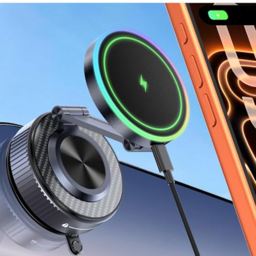 Wireless Car Charger - Supporto per Auto con Caricatore MagSafe,