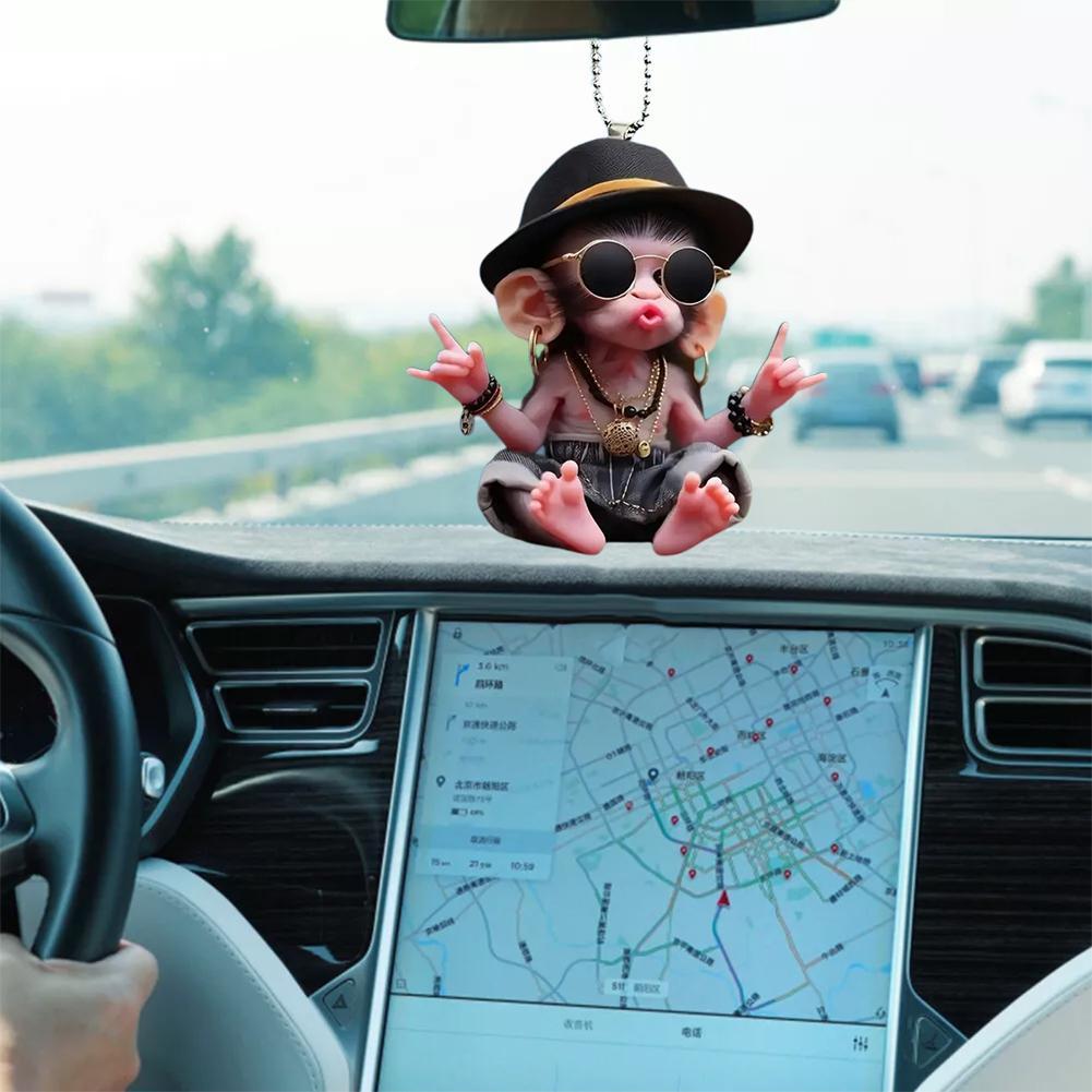 Car Accessories Xmas Gifts - Portachiavi scimmia Cartone animato creativo Portachiavi