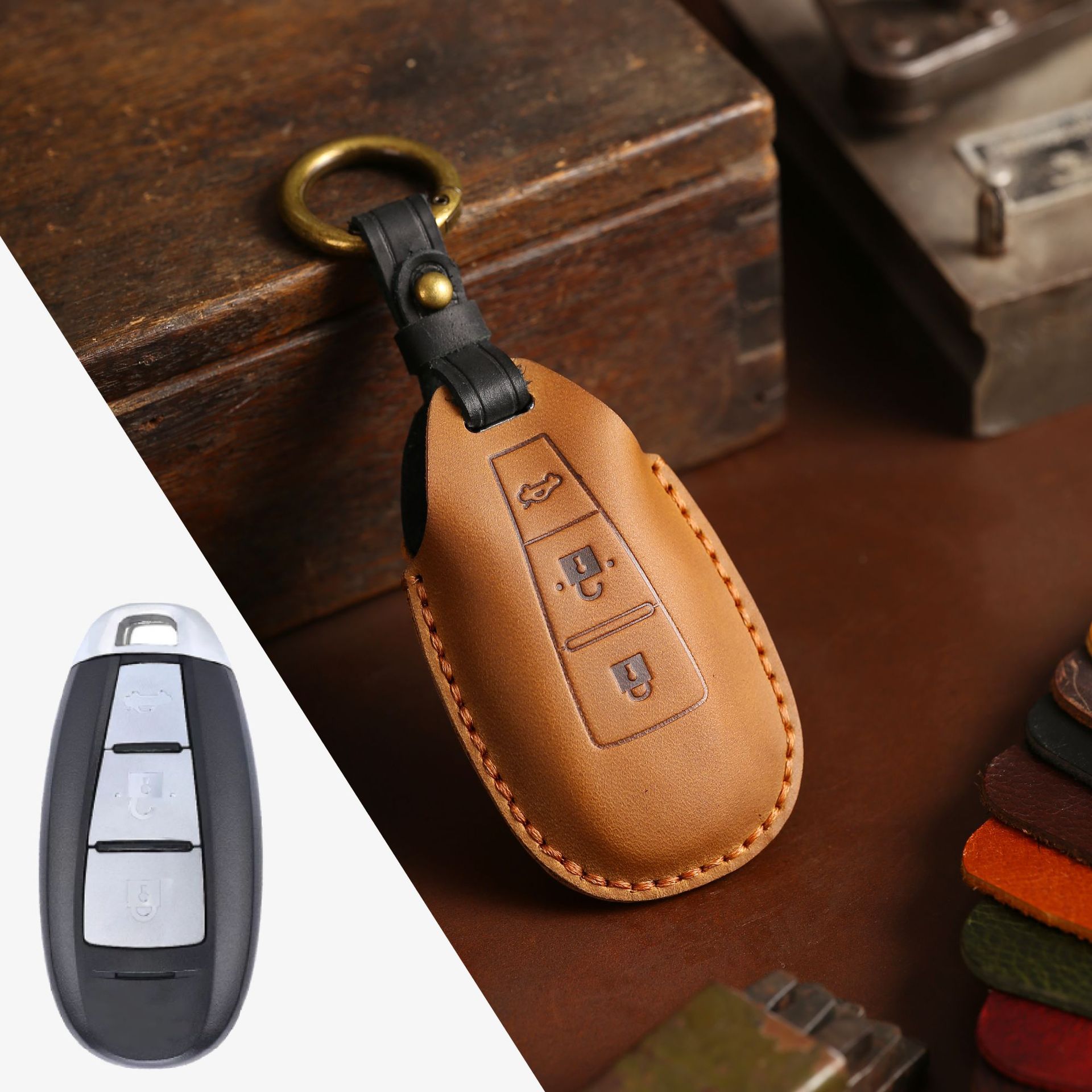3 Bottons portachiavi in pelle - Car Accessories Ertiga recensione e prezzo