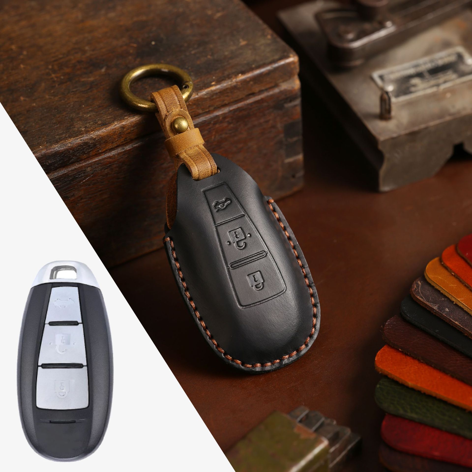 3 Bottons portachiavi in pelle - Car Accessories Ertiga recensione e prezzo